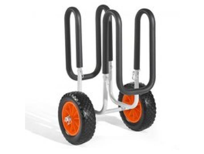 VEVOR Transportwagen, 68 kg, Stand Up Paddle Board Trolley mit 25,4 cm Vollgummireifen, Schaumstoffpolster, Spanngurt, ideale Transporthilfe für Paddleboard- und Surfboard, 520 x 500 x 680 mm
