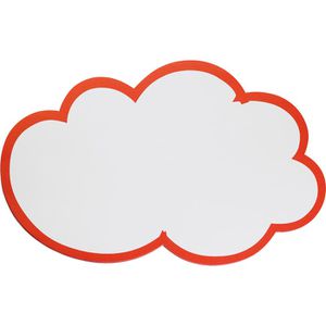 Franken Moderationskarten UMZ WM, 20 Stück, Wolke mini, weiß / rot, 14 x 23 cm