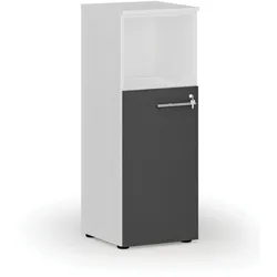 Büro-Kombischrank PRIMO WHITE, 400 x 420 x 1087 mm, weiß/Graphit