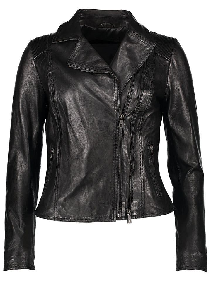 Bugatti Lederjacke in Schwarz - 40