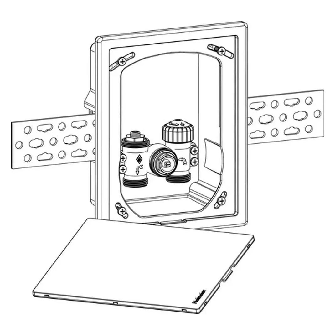 Imi Hydronic Engineering Heimeier Multibox C/E Einzelraumregelung für Stellantriebe inkl. Abdeckung weiss (930800800)