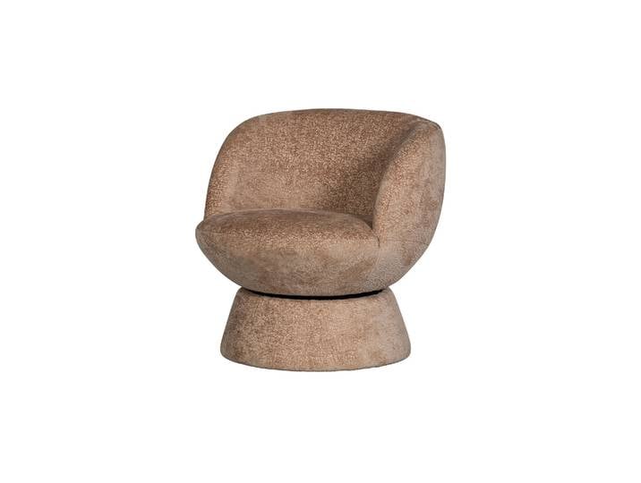 Fauteuil pivotant en chenille naturel SHUFFLE