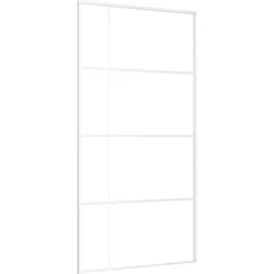 vidaXL Schiebetür ESG Glas und Aluminium 102,5x205 cm Weiß