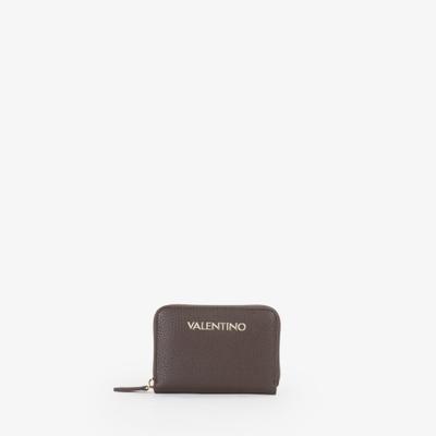 Geldbörse VALENTINO BAGS "ALEXIA", Damen, moro, Lederimitat, Kleinlederwaren, Damen Geldbeutel, Portemonnaie mit Logoschriftzug