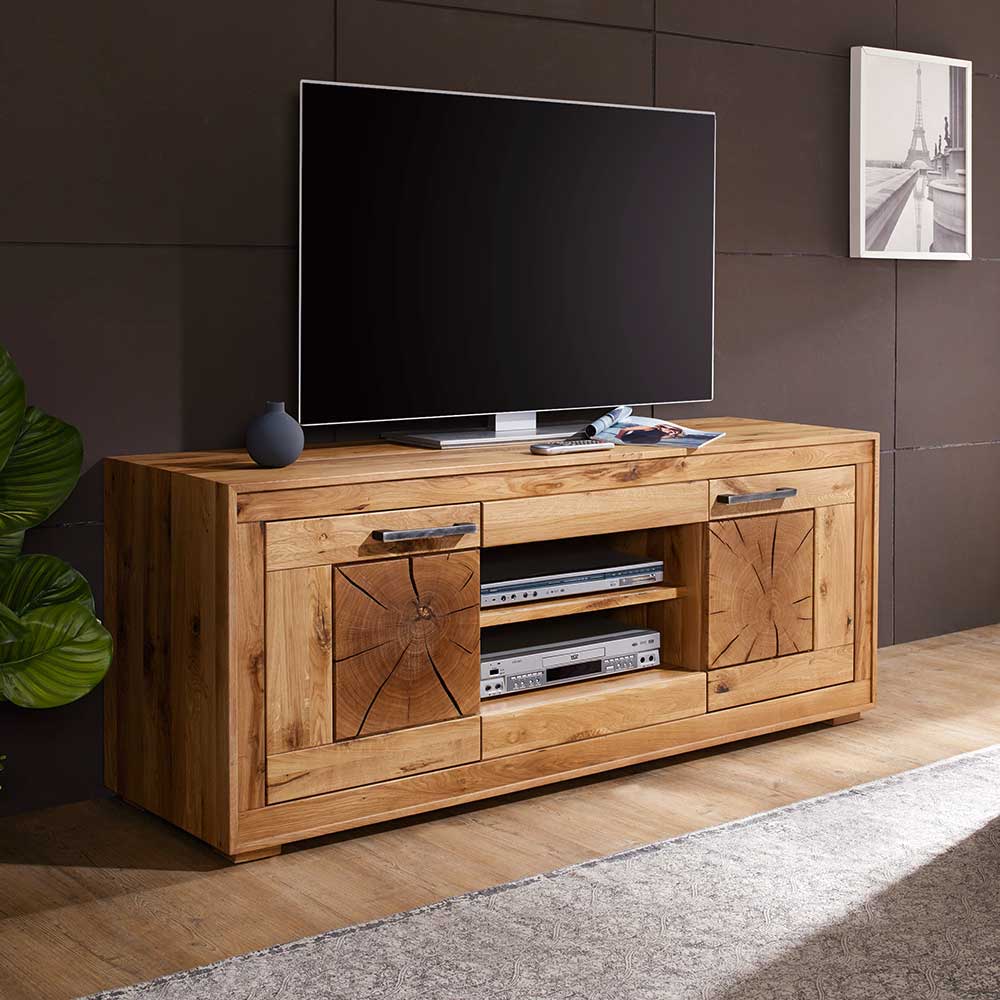 Pharao24.de TV Board aus Wildeiche Massivholz 150 cm breit