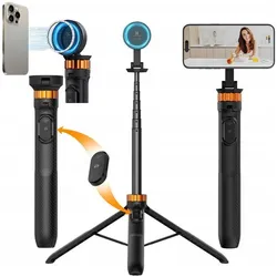 K&F Concept Kijek Selfie Stick Statyw 162cm Na Magnes Magsafe Telefon Smartfon + Pilot / Kf09.139, Selfie Stick