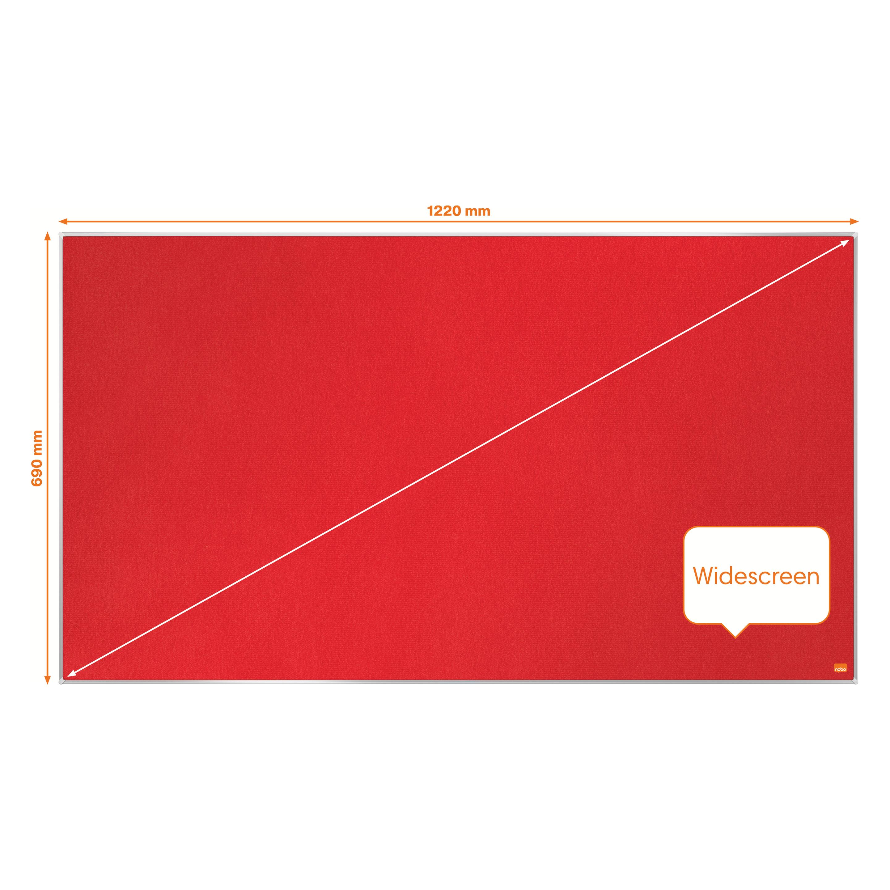 Nobo Filztafel Impression Pro 1915421 rot, 69x122cm (Pinnwand, 122 x 69 cm) (1915421)