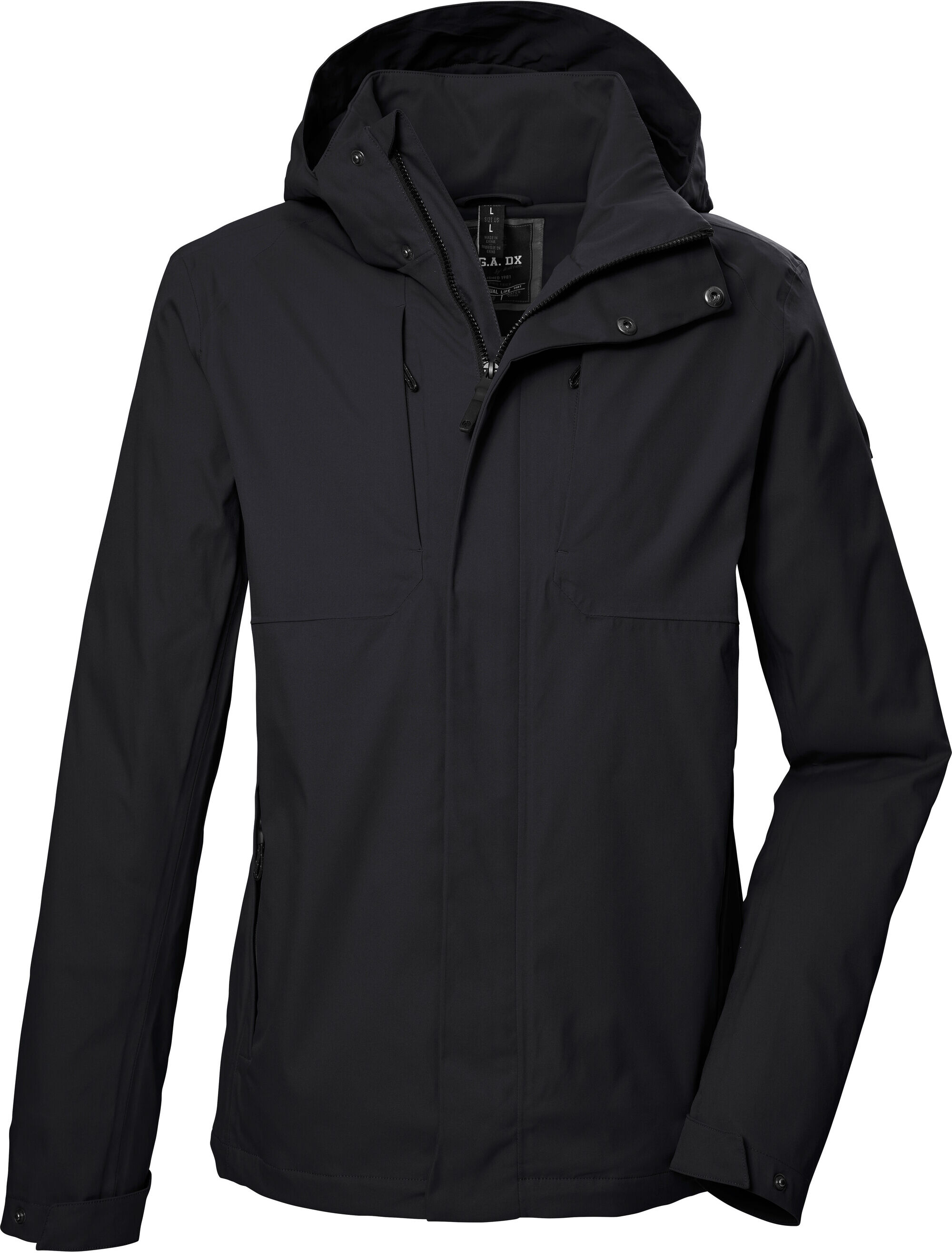 Funktionsjacke "GS 59 MN JCKT", Herren, Gr. 4XL, schwarz, Obermaterial: 100% Polyester.Futter: 100% Polyester, G.I.G.A. DX BY KILLTEC, Jacken Funktionsjacke, Herrenjacke im urbanen Look, wasser- und winddicht, atmungsaktiv schwarz 4XL