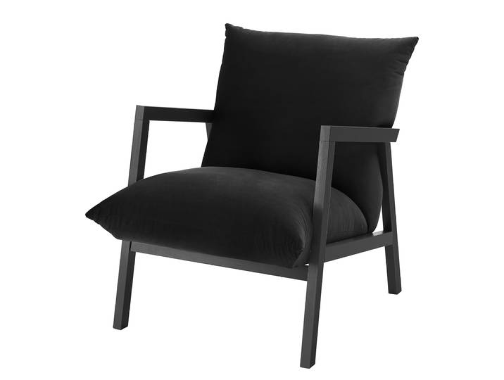 Sessel VLAUD Schwarz Samt Ravi 63 x 76 x 80cm