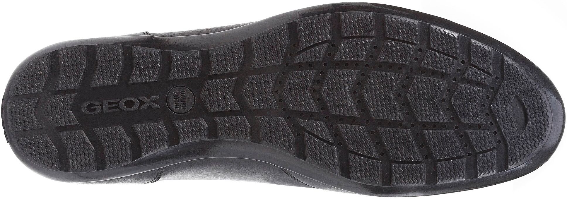 Schnürschuh GEOX "UOMO SYMBOL", Herren, Gr. 39, Synthetik Textil, schwarz, Leder, Textil, Schuhe Schnürschuh, Business Schuh, Sneaker mit zusätzlichem Außenreißverschluss