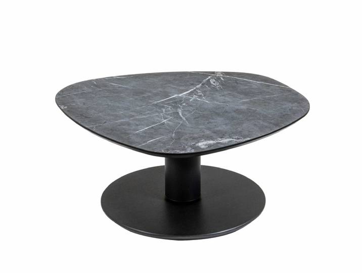 Couchtisch 80 x 80 x 38,5 lackiert, Optik Marmor Marble Grigio...