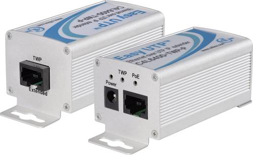 Renkforce RF-2016862 Netzwerkverlängerung 2-Draht Reichweite (max.): 500m 2 St. 100MBit/s mit PoE-Funktion