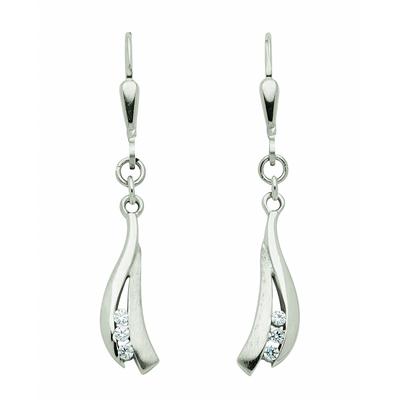 Paar Ohrhänger ADELIA´S "Damen Goldschmuck", silber, Ohrringe, Damen, Damen, Gold, 333 Gold mit Zirkonia Goldschmuck für Damen