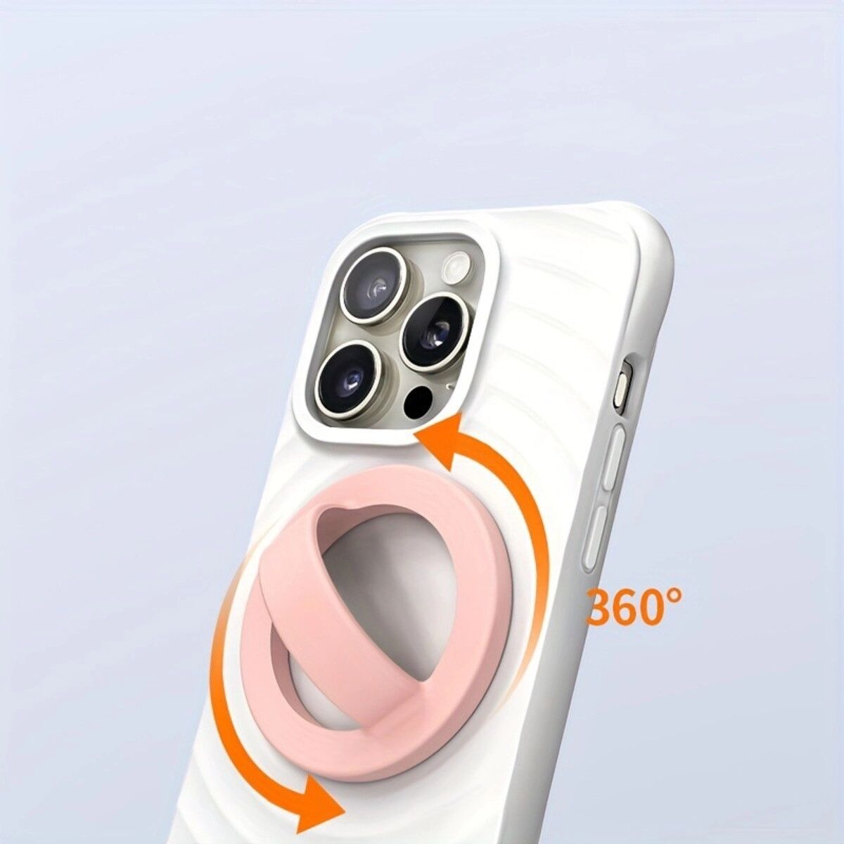 INF Magnetischer Smartphone-Ringhalter aus Silikon mit sicherem Griff, Standfunktion und Magnetring inklusive Schwarz