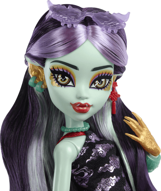 Monster High Jinafire Long Doll with Accessories and Pet Cloudy Yun Yun for Kids - 11.5 in Tall - Mattel