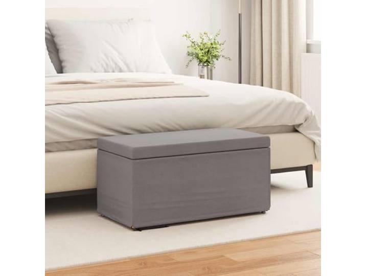 KFPOERTFGD Hocker, Polsterhocker, Sitzbank, Stoff & Pressholz, 81 x 41 x Taupe Farbe, Rückenfrei, Bun-Fußbeine, Innenbereich