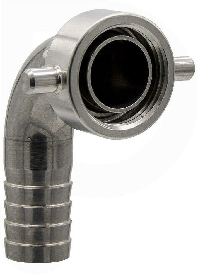 Polsinelli Embout cannellé courbé inox ENO 30 (duille oenologique itali