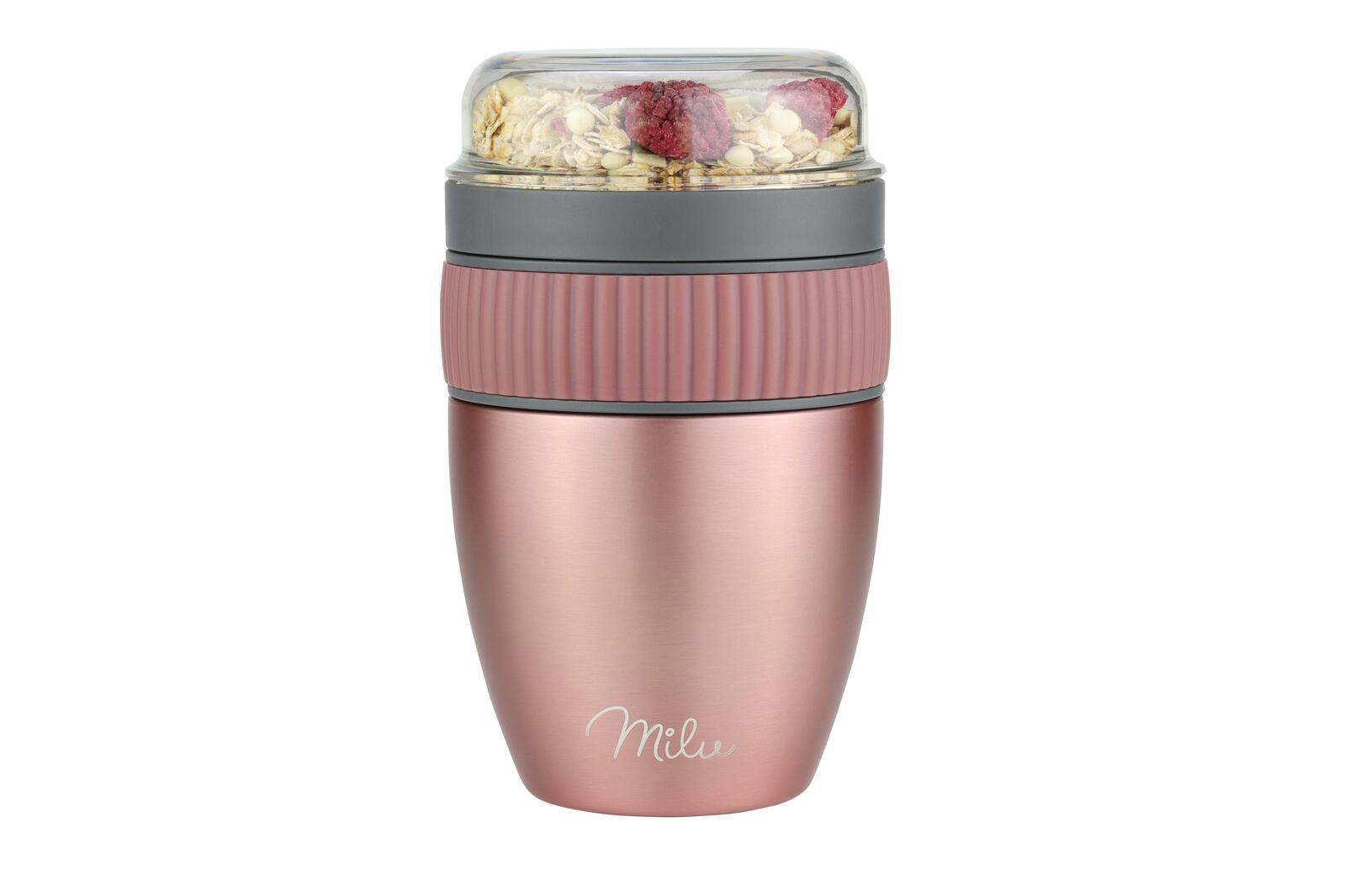 Milu Speisebehälter Müsli-Becher-Set 0,4 l rosegold 6370
