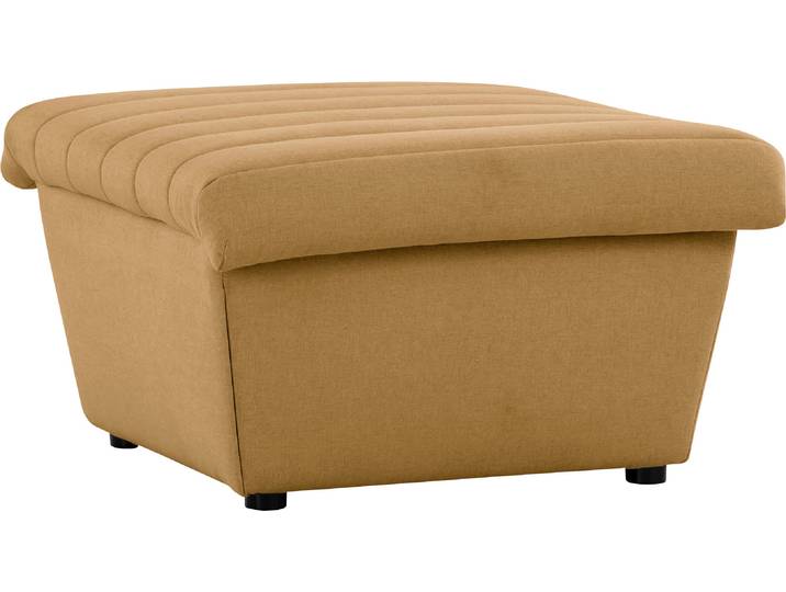 Hocker LOOKS VIII , gelb (senf), B:74cm H:43cm T:85cm, 100% Polyester, LOOKS BY WOLFGANG JOOP, Hocker, Hocker, Quersteppung, passend zur Serie LOOKS VIII