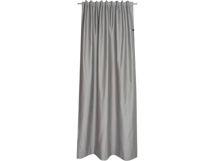 Vorhang Soft Gr. 1, grau, B:130cm H:250cm, Jacquard, Polyester, SCHÖNER WOHNEN-KOLLEKTION, Gardinen, Vorhang, mit Lederapplikation
