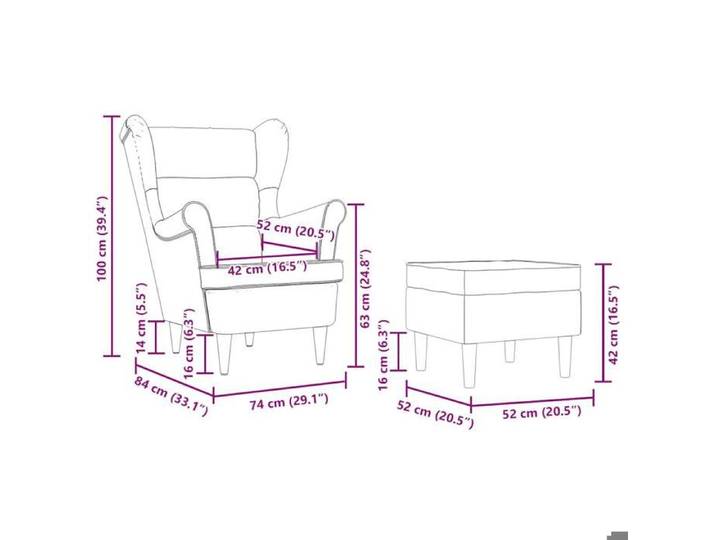 Solde août  Fauteuil avec repose-pied 74x84x100 cm - Fauteuil TV/Chaise de sofa Rouge bordeaux Tissu 81664057
