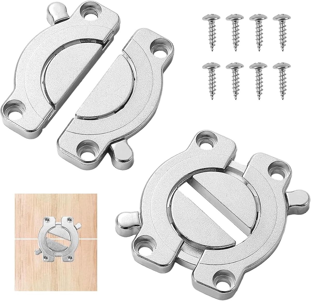 Swivel Bar Verbindingsrail voor Werkbladen, 2 Stuks, Tafelverbinder voor Bureau en Eettafel