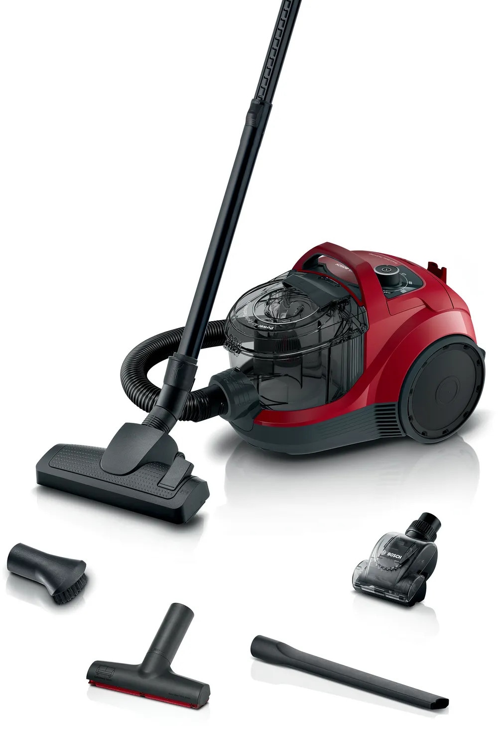 Bosch Serie 4, Beutelloser Staubsauger, Rot BGS21CAR