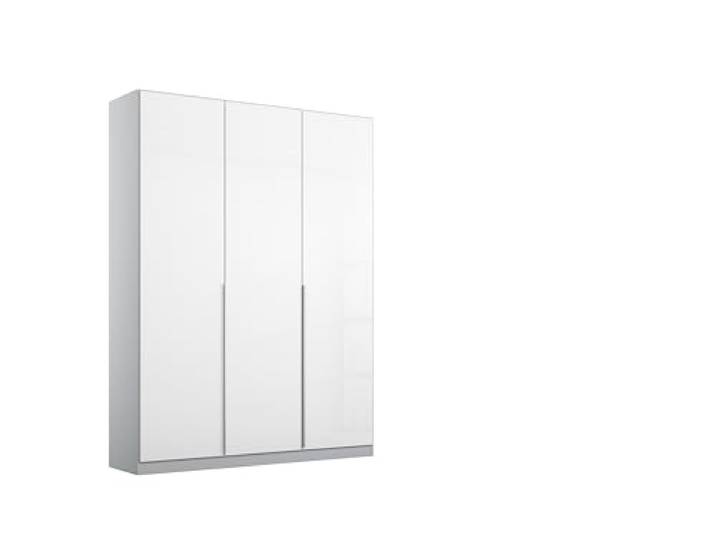 Rauch Möbel Alabama, Schrank, Farbe Hochglanz Weiß/Seidengrau, Breite 136cm