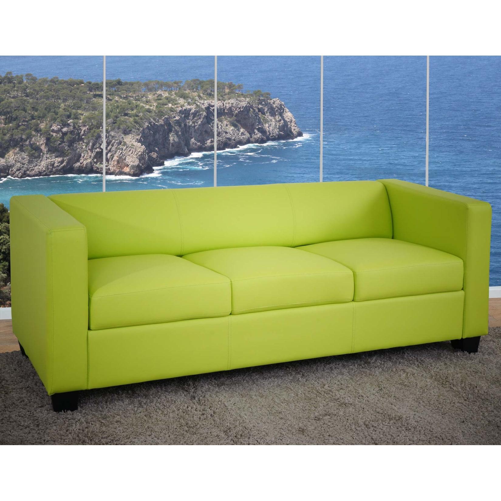 3er Sofa Lille ~ Kunstleder, hellgrün