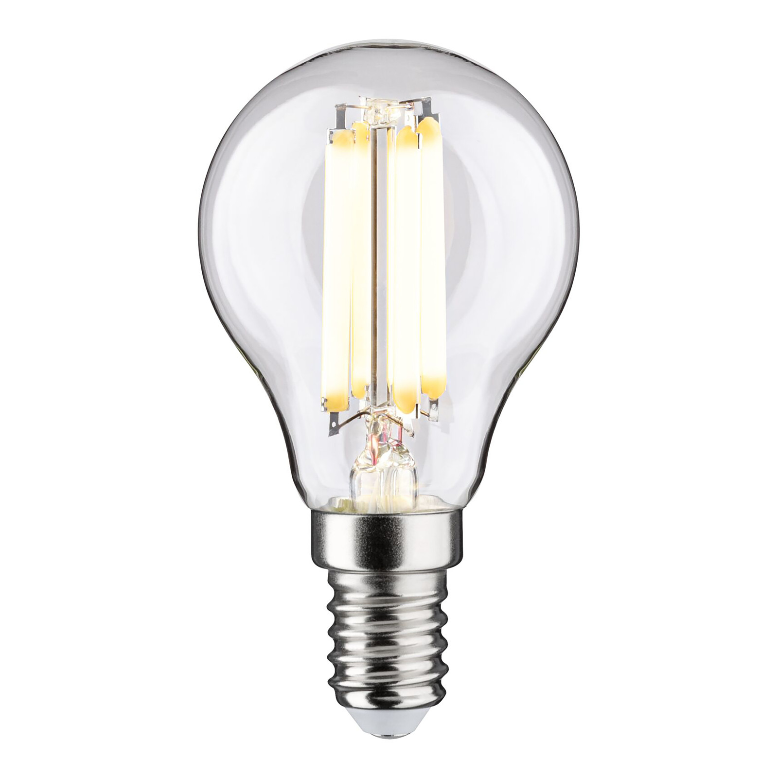 home24 LED-lichtbron Eco-Line Druppel Filament Warmwit Glas Transparant Ø 4 cm