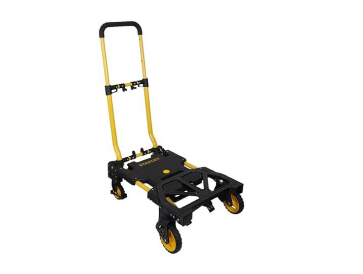 Stanley SXWTD-FT585 2-en-1 Diable et Chariot Pliable - Demenagement Max. 70KG - Pliant Max. 137KG - Chariot de Transport Pliable - avec Roues Solides - Plastique/Acier