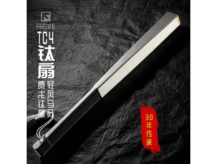 Éventail pliant en alliage de titane pour hommes, style chinois, Kung Fu en métal, éventail de chapelle Tai