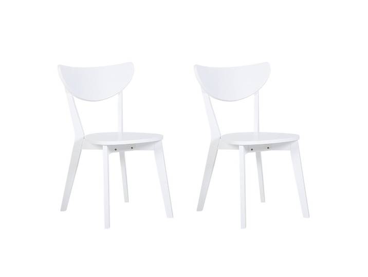 STUHL 2er-Set Gummibaumholz Weiß Roxby