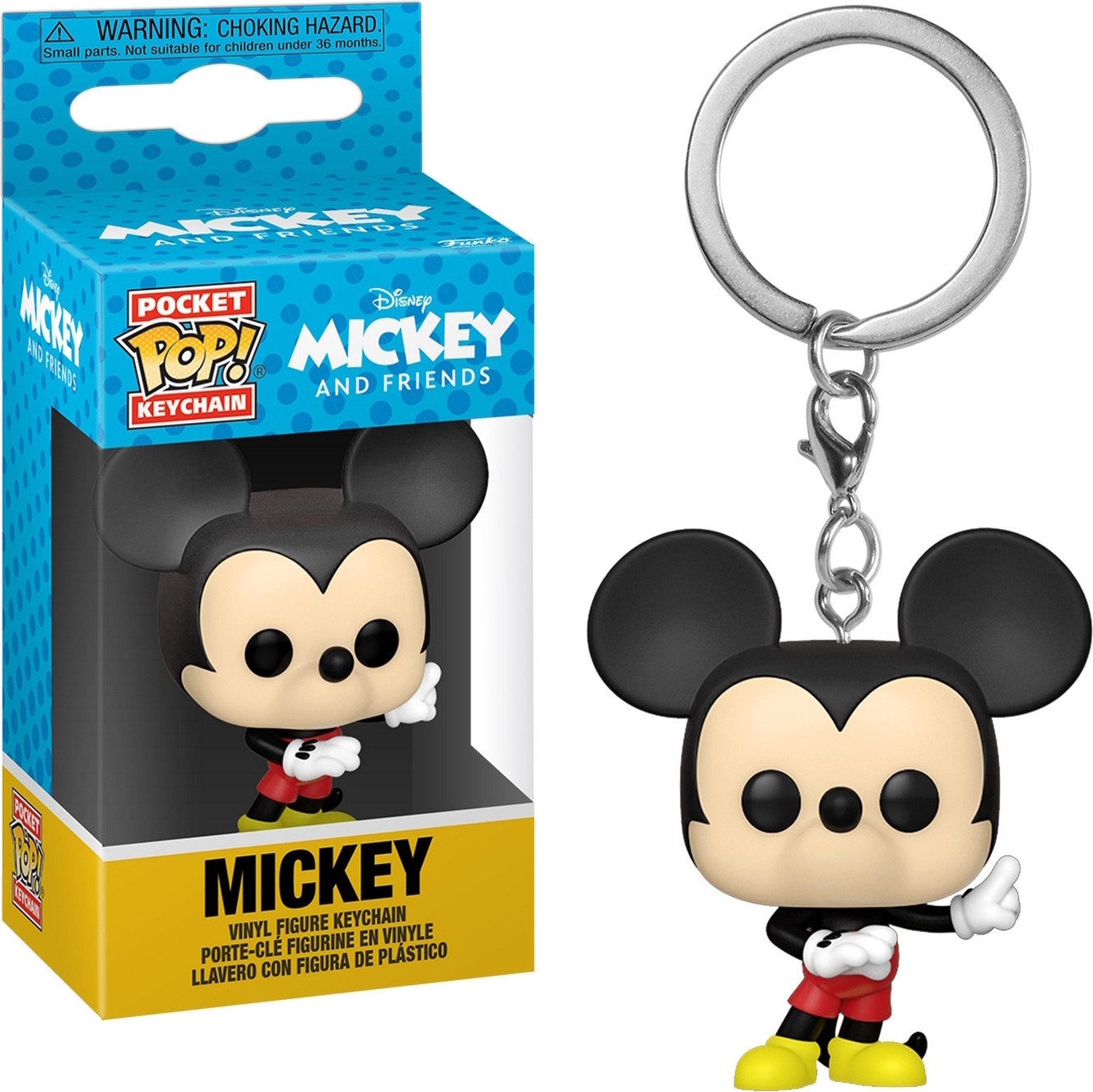 Funko Disney Mickey en Vrienden Mickey Sleutelhanger Pocket POP!