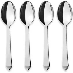 Georg Jensen Pyramid Dessertlöffel, Besteck, Silber