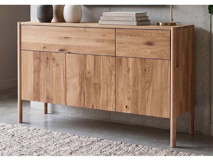 Sideboard 134x89cm 'Lotte' Wildeiche massiv Tür/SK