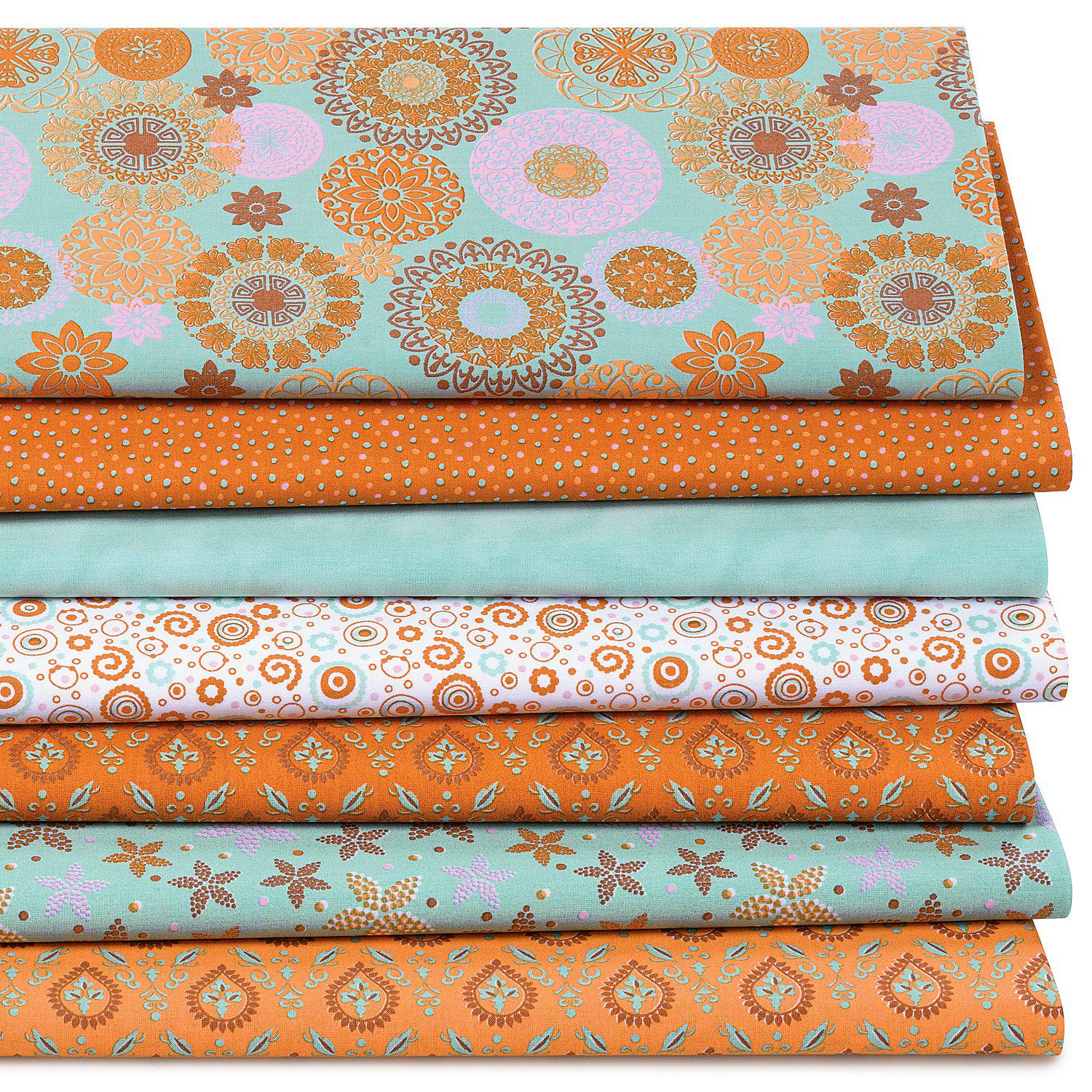 Patchwork- und Quiltpaket "Azzuro", orange-color