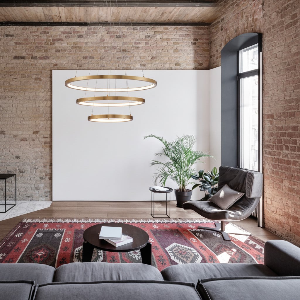 Lyora Empatia design triple hanglamp - Goud/Messing
