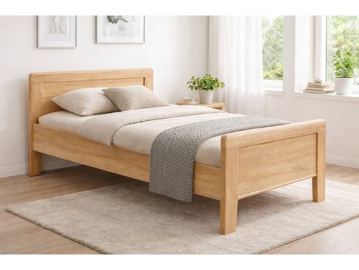bv-vertrieb Bett Seniorenbett 90x200 Eiche sägerau Komfortbett 4-fach verstellbar #3145