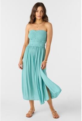 O'Neill s Devyn Midi Dress in Nile Blue, Size Small, Viscose