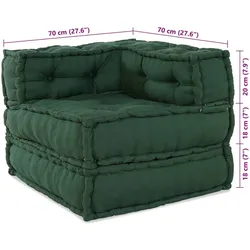vidaXL, Sofa + Bettsofa, Roland (2x Eckelement)