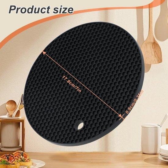 Unyqoos 4-delige set flexibele hittebestendige siliconen onderzetters met antislip honingraatstructuur