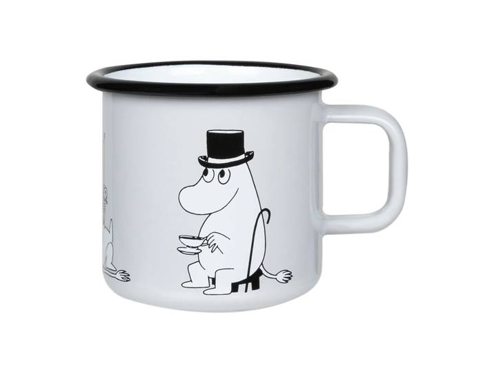 Muurla Mug émaillé Papa Moumine 37 cl Gris