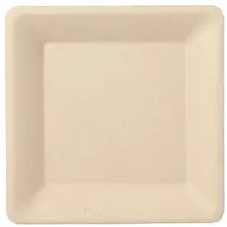 Papstar 500 Teller, Zuckerrohr `pure` eckig 15,5 cm x 15,5 cm natur
