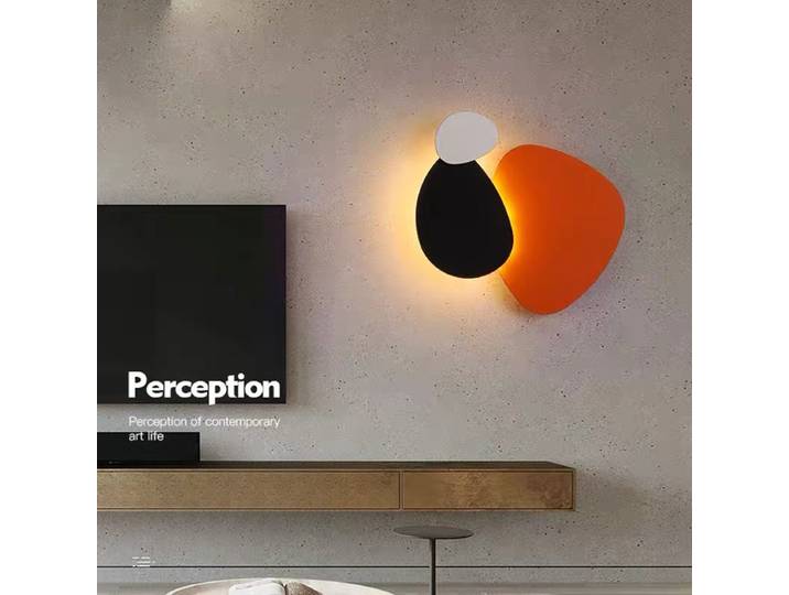 Peinture décorative mur LED lumières moderne originalité fond mur escalier décoration atmosphère plafonnier chambre lampe