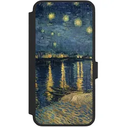 Nivocase Klapphülle für Samsung Galaxy A56 5G Handyhülle aus Kunst Leder NIVOflip schwarz Kunst Malerei (Samsung Galaxy A56 5G), Smartphone Hülle, Schwarz