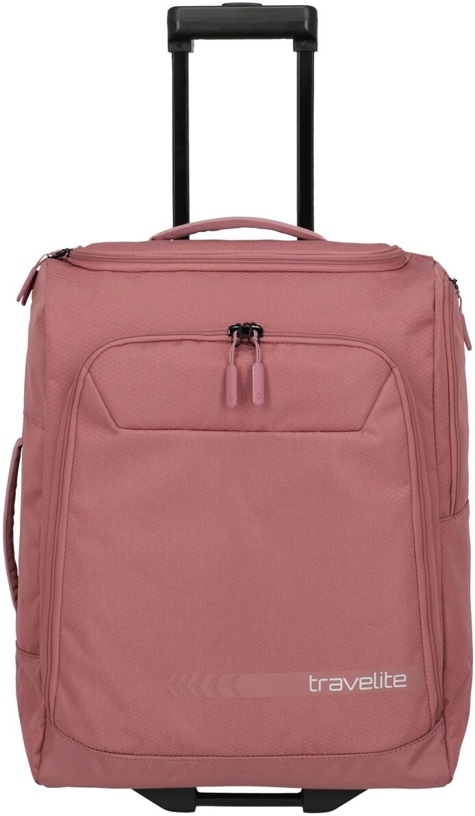 Weichgepäck-Trolley TRAVELITE "KICK OFF Reisetasche mit Rollen", Gr. B/H/T: 40cm x 55cm x 20cm 44 l, rosa, Polyester, unifarben, Koffer Weichgepäck-Trolley, große Reise- und Freizeittasche – ideal als Reisegepäck
