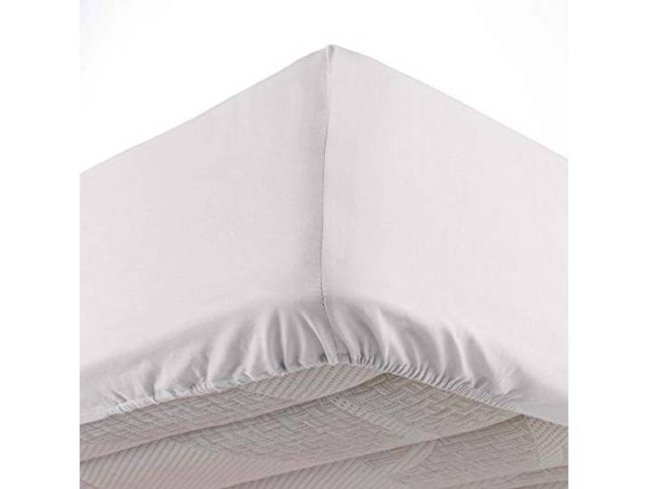 Douceur d'Intérieur\, Drap Housse (90 x 190 cm) Oscar Blanc\, Microfibre Unie