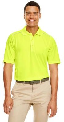 CORE365 88181R Men's Radiant Performance Piqué Polo with Reflective Piping Shirt in Safety Yellow size 5XL   Polyester
