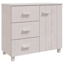 vidaXL Sideboard HAMAR Weiß 90x40x80 cm Massivholz Kiefer